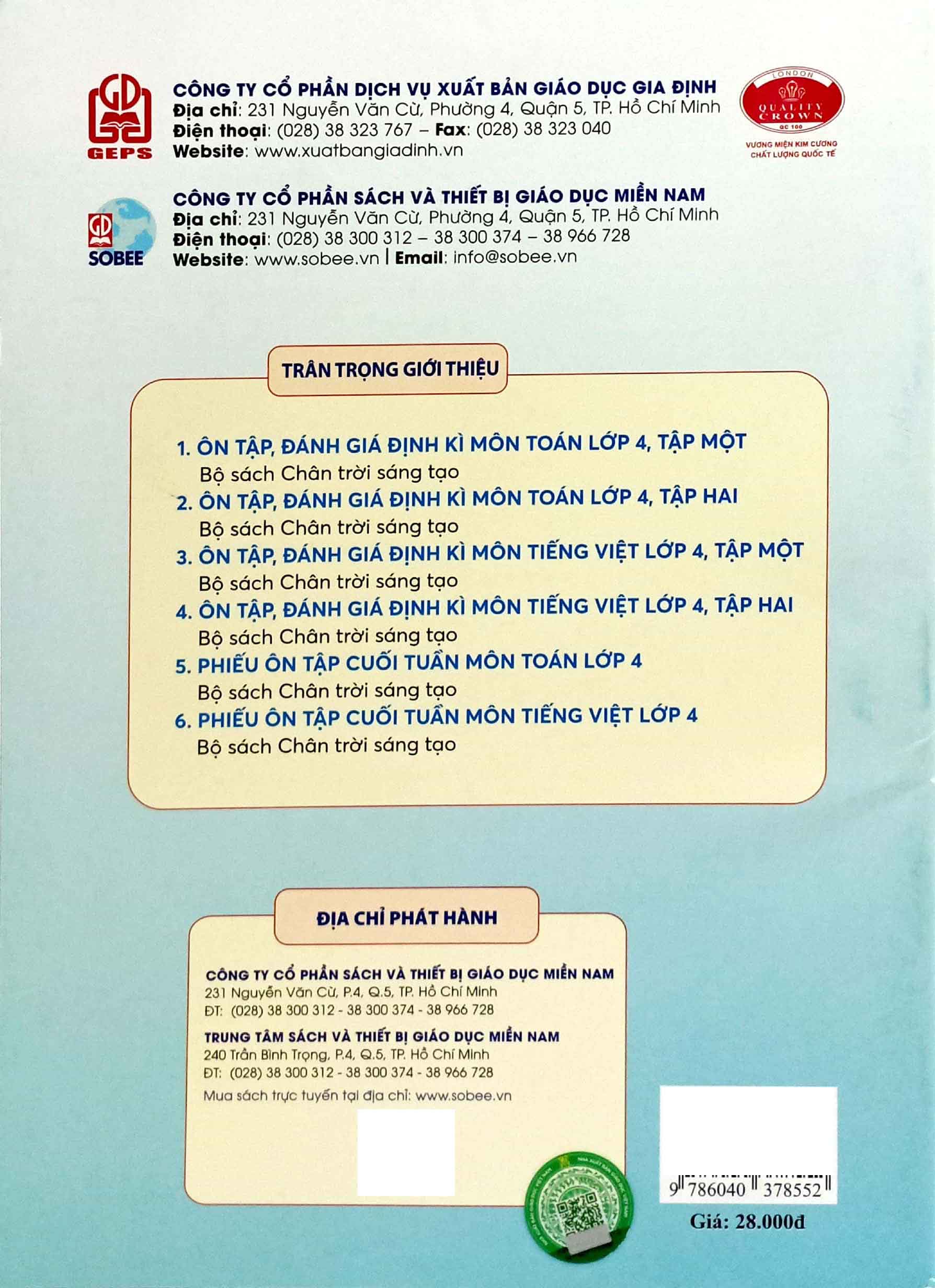 Bo
						
										
										On Tap, Danh Gia Dinh Ki Mon Tieng Viet Lop 4 - Tap 2 (Chan Troi) (Chuan)