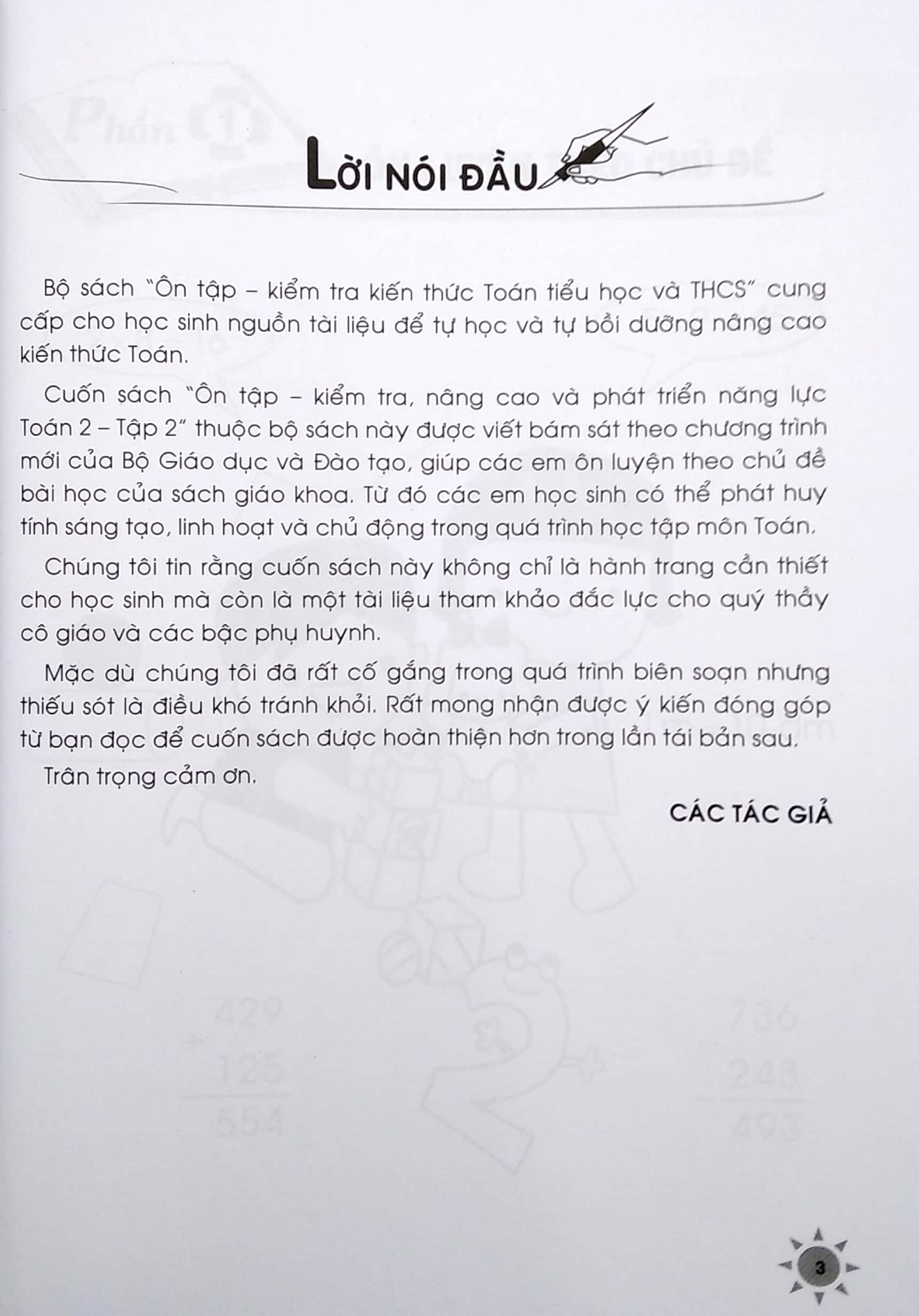 bộ ôn tập - kiểm tra nâng cao và phát triển năng lực toán 2 - tập 2 (biên soạn theo chương trình sách giáo khoa mới)