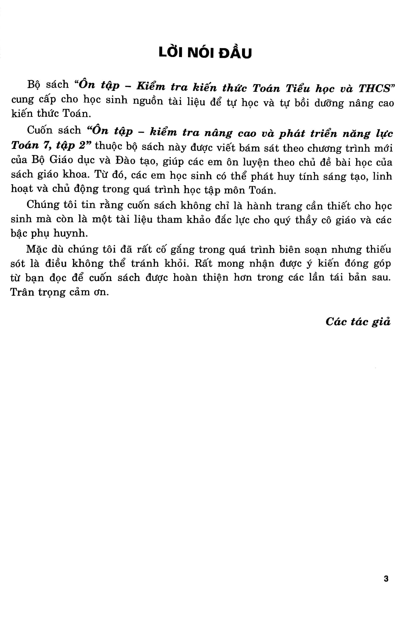 bộ ôn tập - kiểm tra nâng cao và phát triển năng lực toán 7 - tập 2