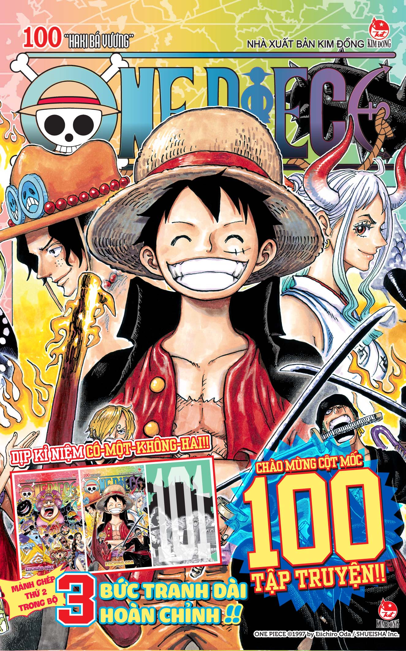 bộ one piece - tập 100 - haki bá vương - bản bìa áo