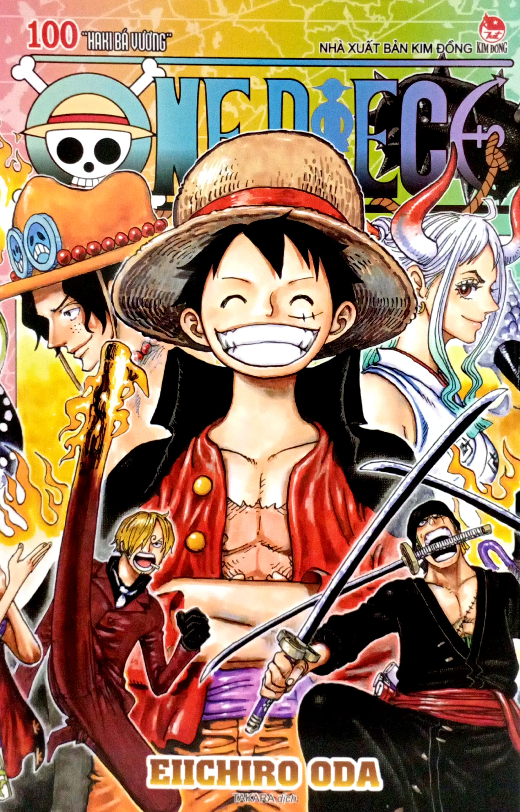bộ one piece - tập 100 - haki bá vương - bản bìa áo