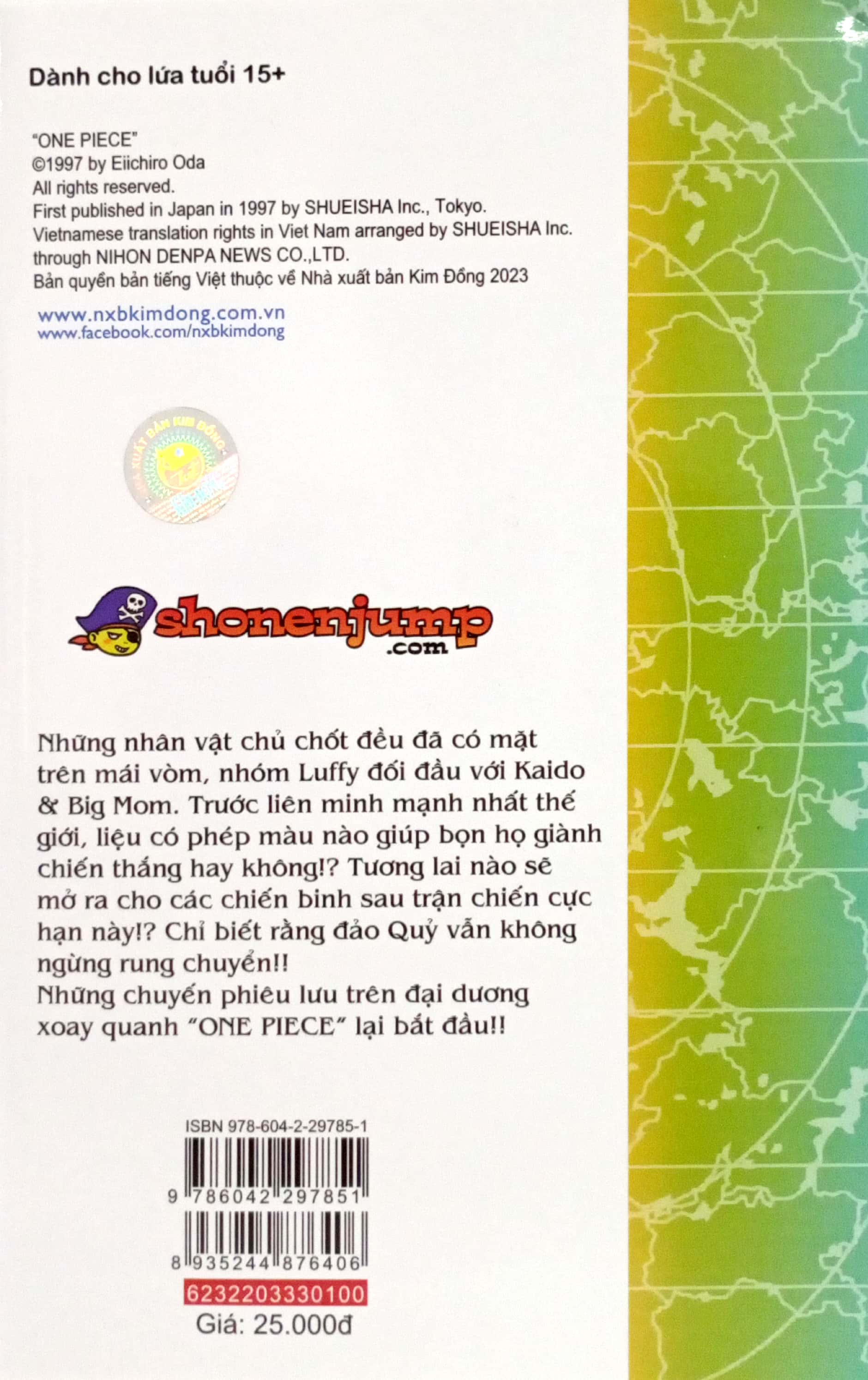 bộ one piece - tập 100 - haki bá vương - bản bìa áo