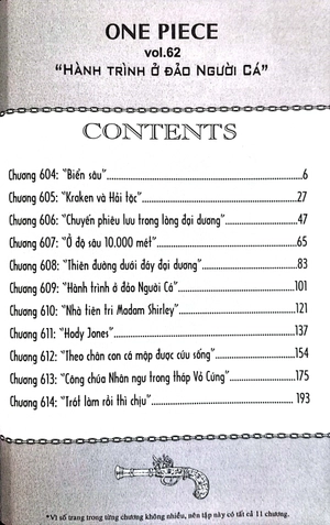 bộ one piece - tập 62 - hành trình ở đảo người cá (tái bản 2022)