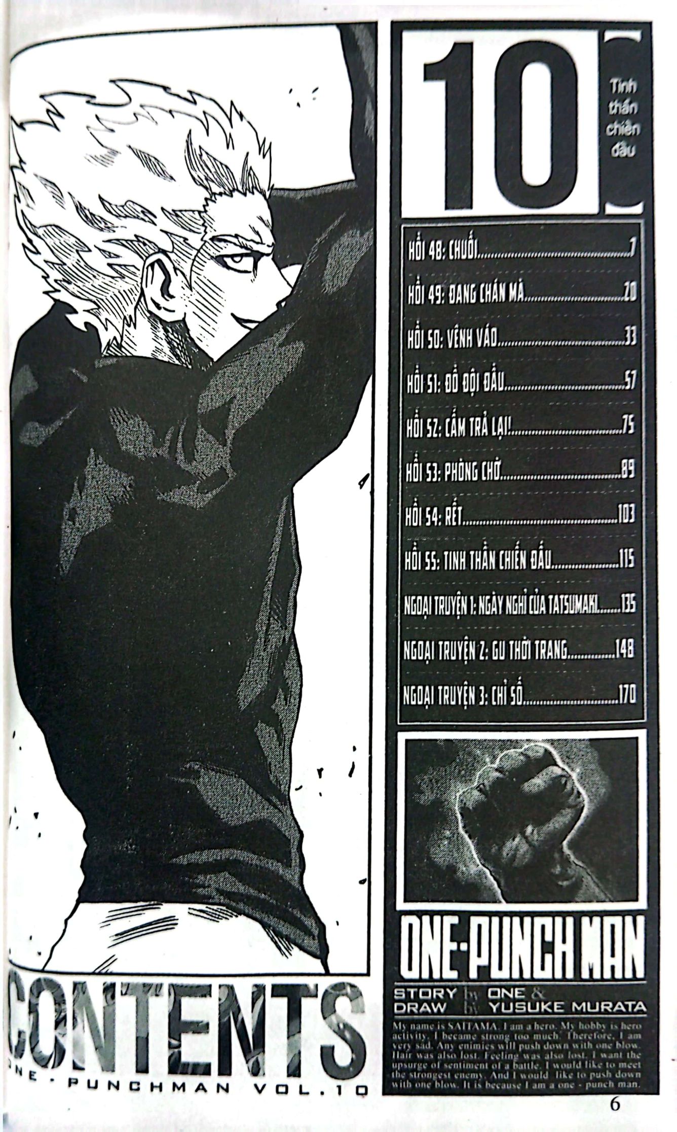 bộ one-punch man - tập 10 - tinh thần chiến đấu (tái bản 2022)