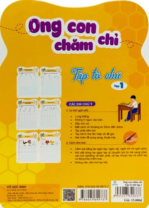 bộ ong con chăm chỉ - tập tô chữ - tập 1