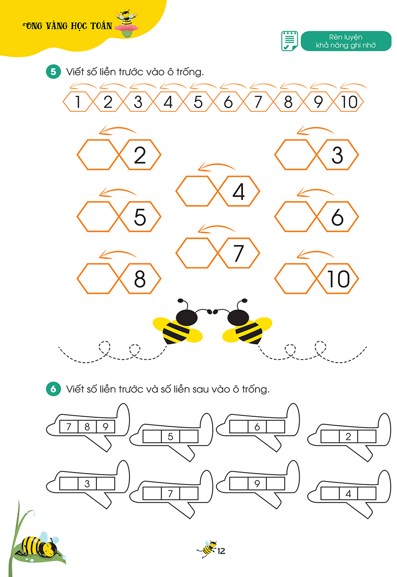 bộ ong vàng học toán dành cho trẻ 4-6 tuổi - tập 3