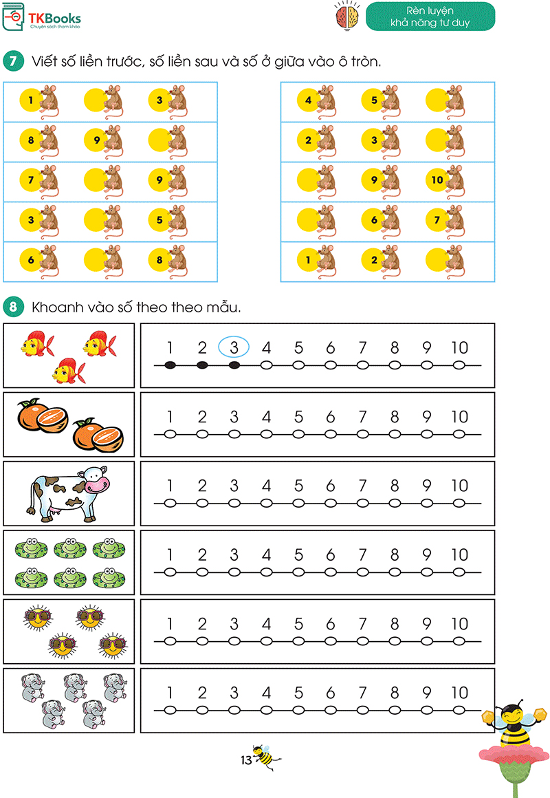 bộ ong vàng học toán dành cho trẻ 4-6 tuổi - tập 3