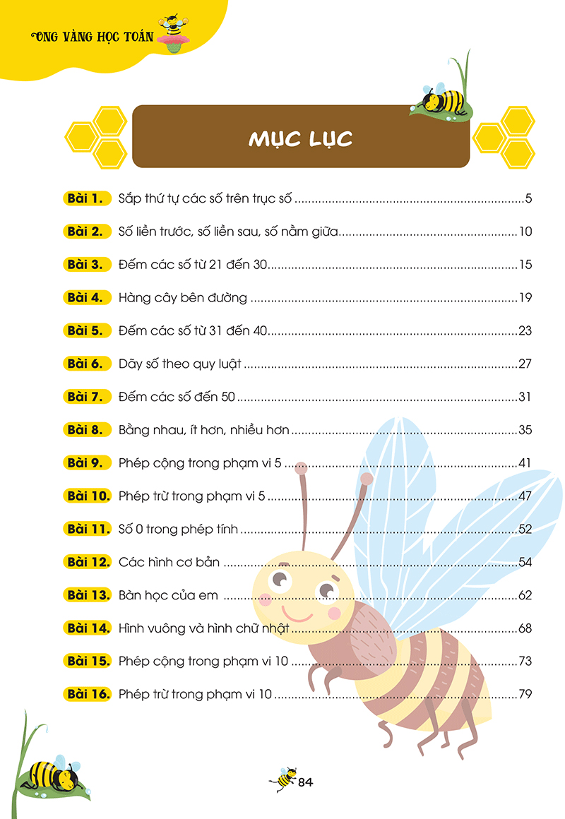 bộ ong vàng học toán dành cho trẻ 4-6 tuổi - tập 3