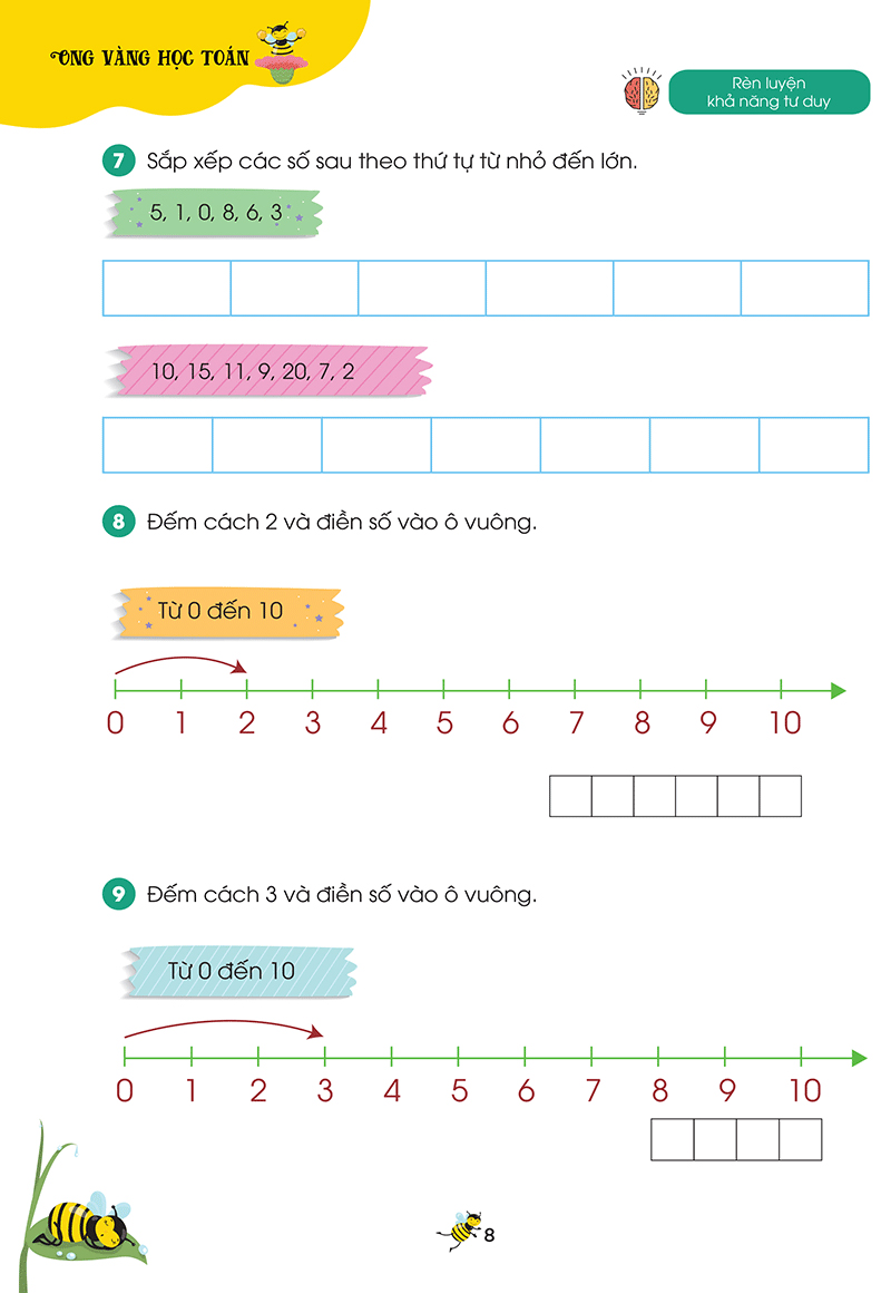 bộ ong vàng học toán dành cho trẻ 4-6 tuổi - tập 3