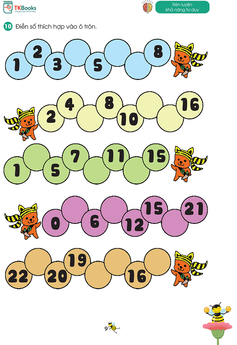 bộ ong vàng học toán dành cho trẻ 4-6 tuổi - tập 3