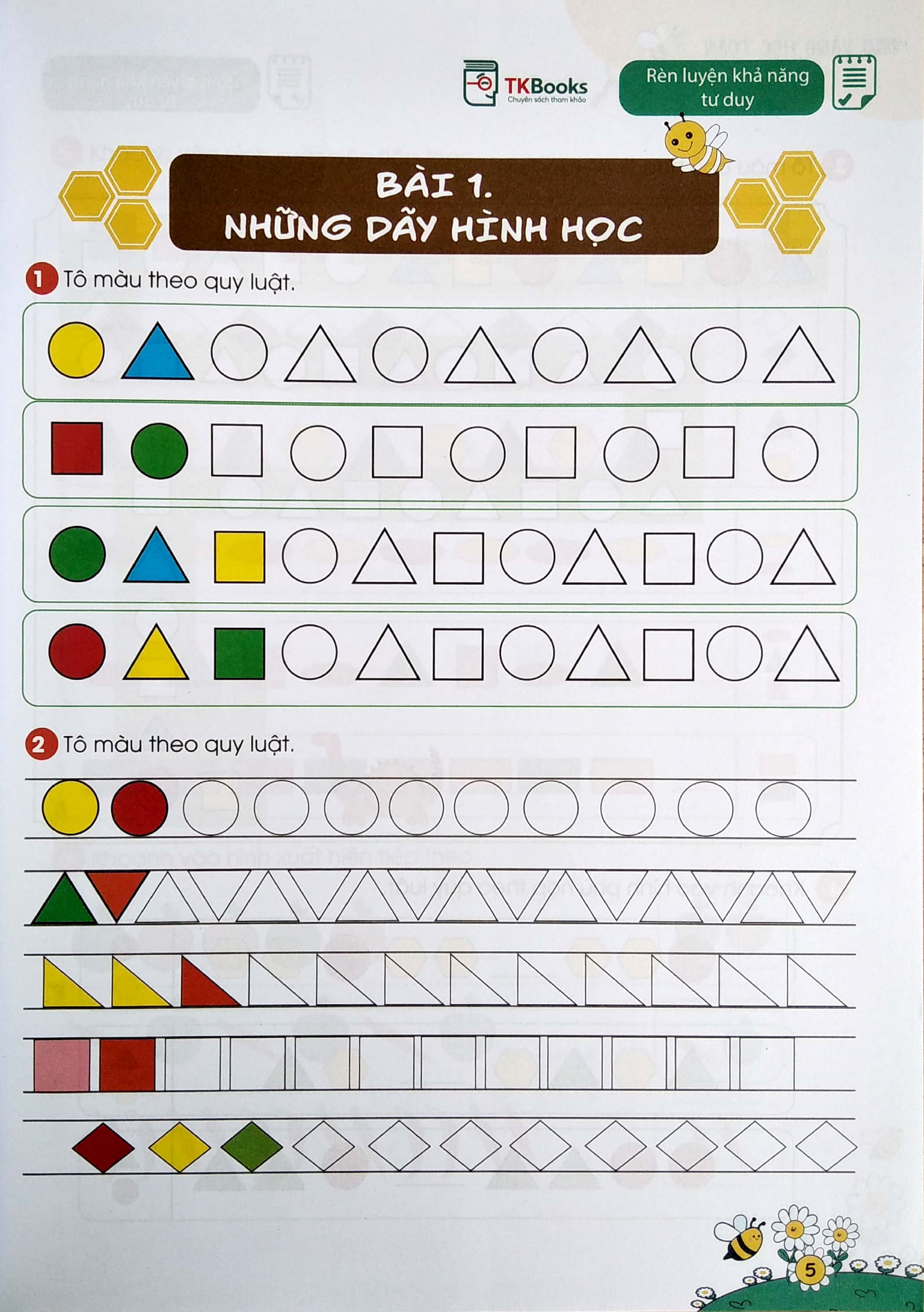 bộ ong vàng học toán dành cho trẻ 4-6 tuổi - tập 4