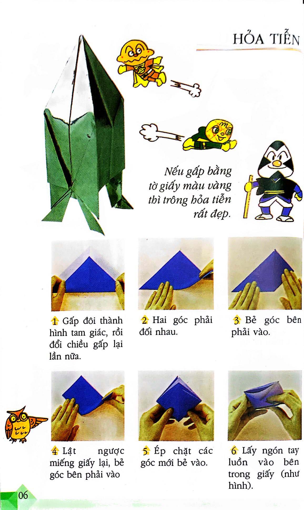 bộ origami trò chơi gấp giấy dành cho trẻ em - tập 1 (tái bản 2023)