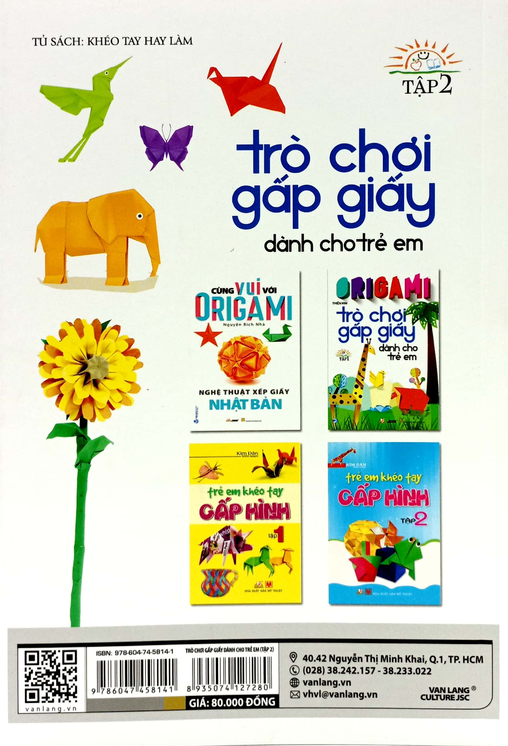 bộ origami trò chơi gấp giấy dành cho trẻ em - tập 2 (tái bản 2023)