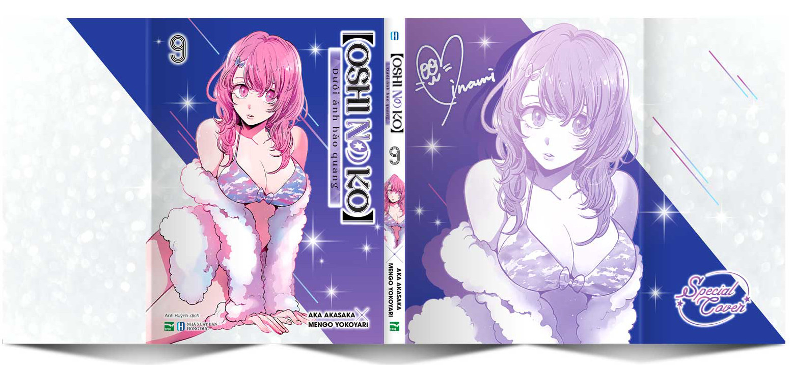 bộ oshi no ko - dưới ánh hào quang - tập 9 - bản đặc biệt - tặng kèm bìa đặc biệt hai mặt + oshi no card + oshikishi