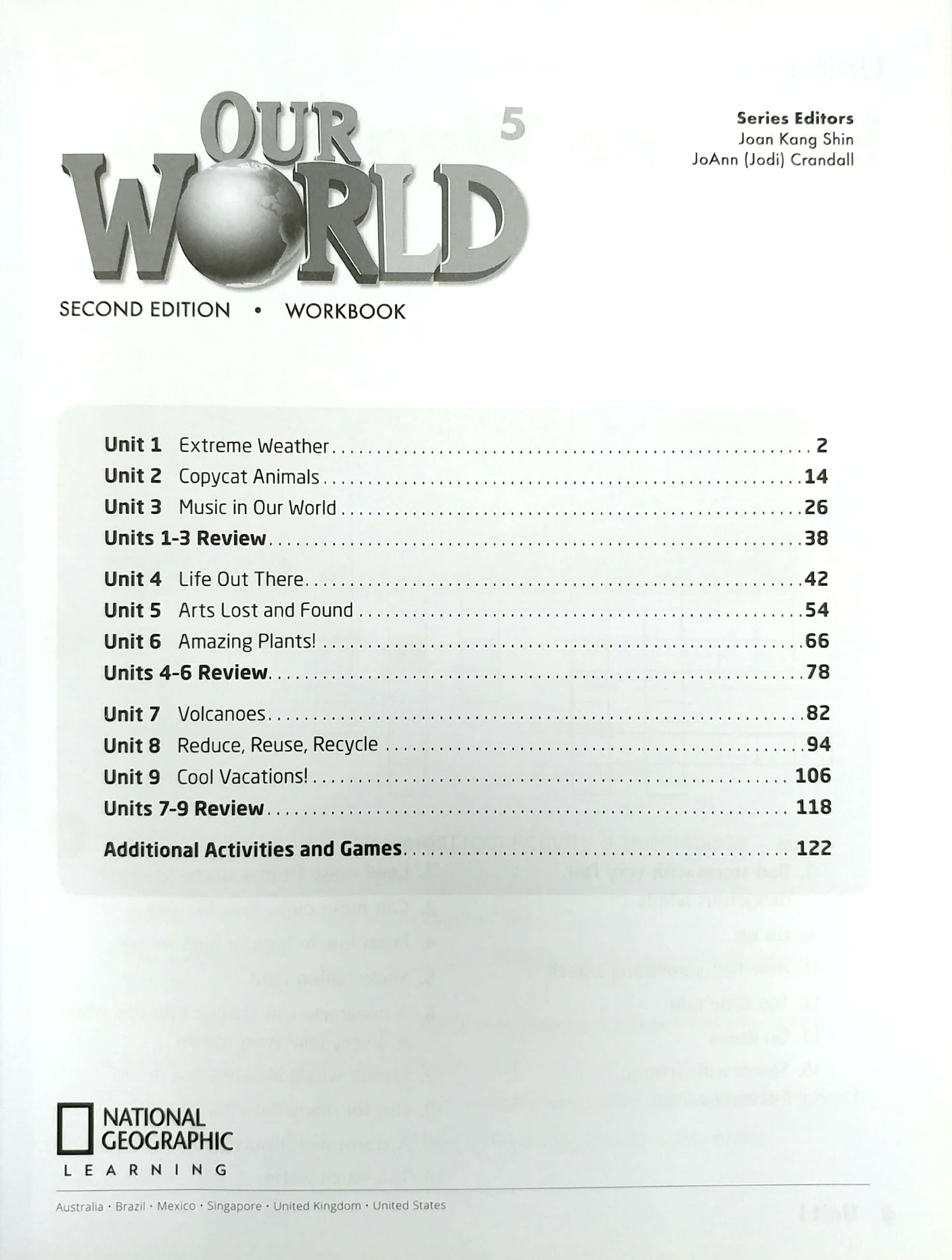 bộ our world 2nd edition ame 5 workbook