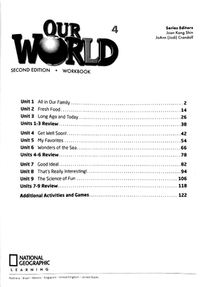 bộ our world 2nd edition american english 4 workbook