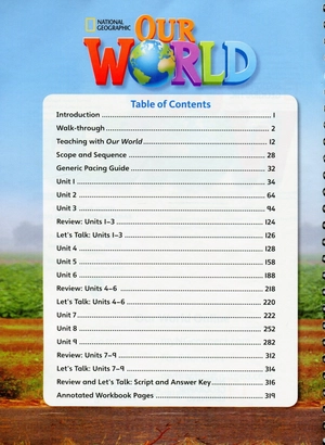 bộ our world ame 5 lesson planner + audio cd + trcdrom