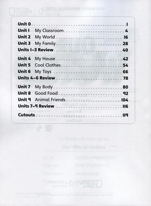 bộ our world american english 1 workbook with audio cd