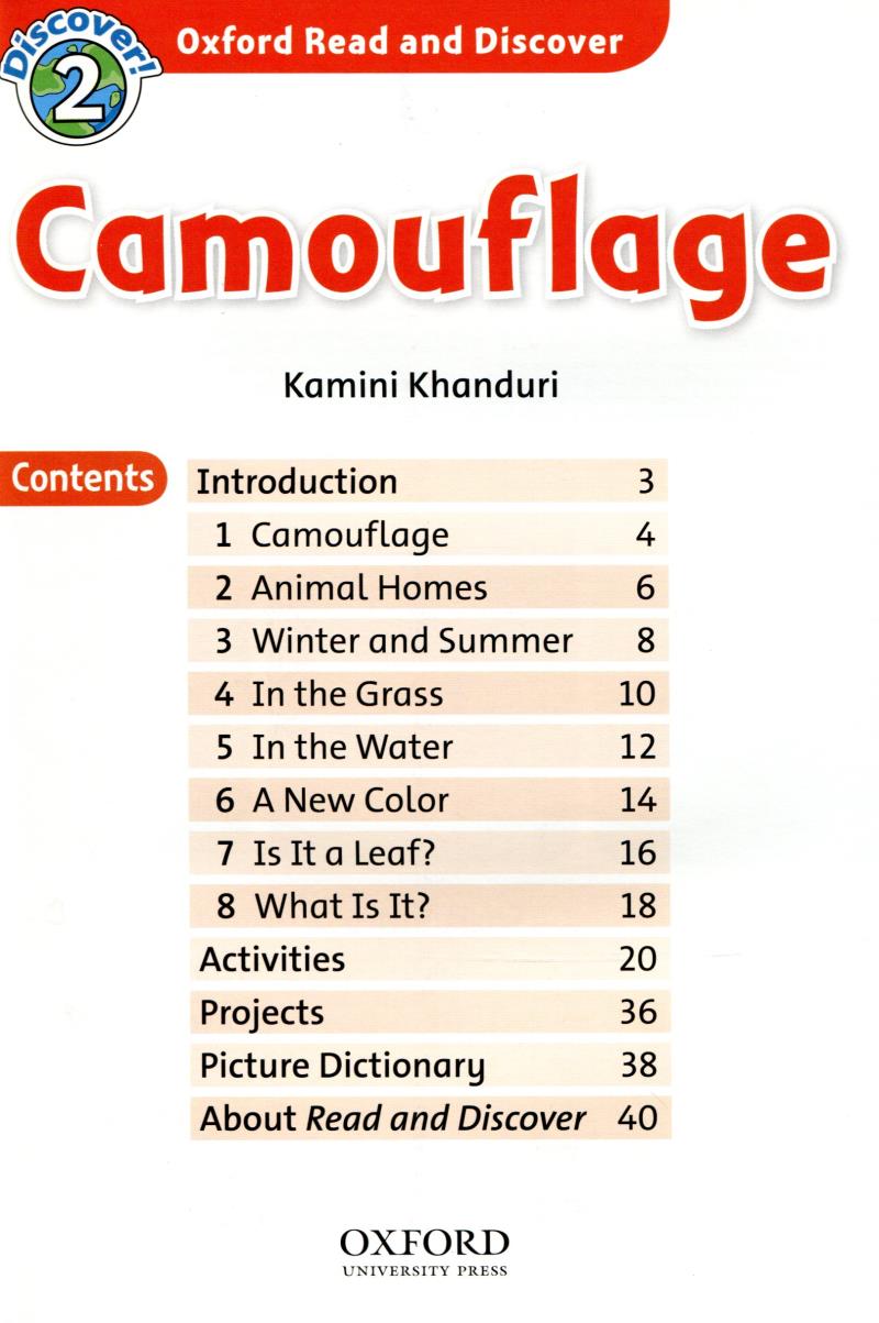 bộ oxford read and discover: level 2: camouflage