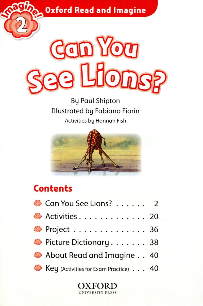 bộ oxford read and imagine: level 2: can you see lions