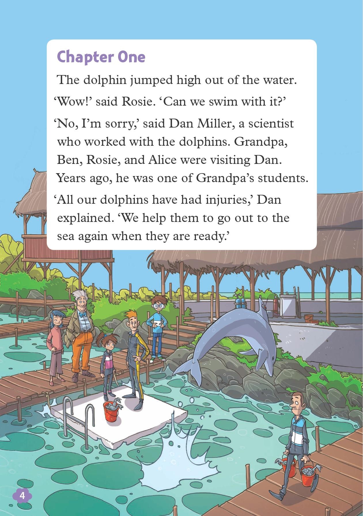 bộ oxford read & imagine: level 4: swimming with dolphins