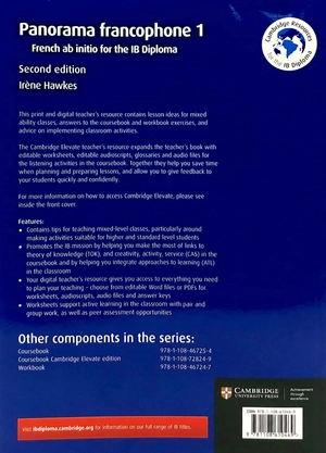 bộ panorama francophone 1 teacher's resource with cambridge elevate: french ab initio for the ib diploma (french edition)