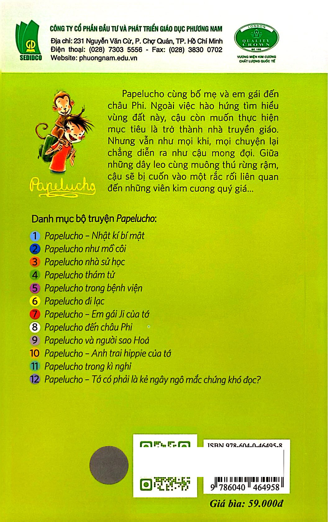 Bộ
						
										
										Papelucho - Tập 8 - Đến Châu Phi - Độc Quyền Fahasa