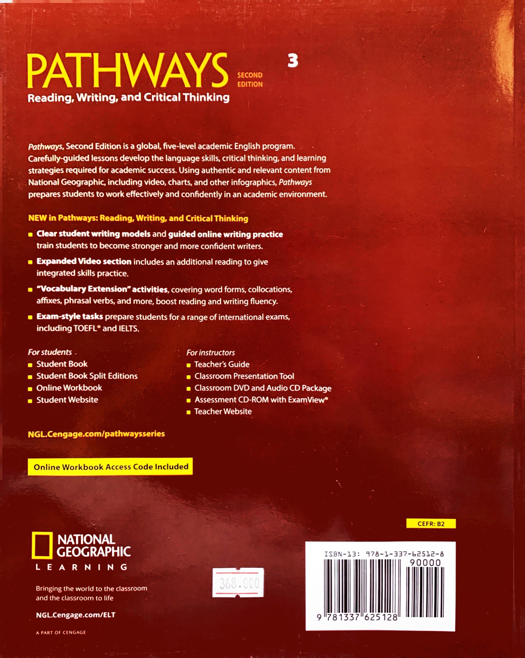 bộ pathways: reading, writing, and critical thinking 3, 2nd student edition + online workbook