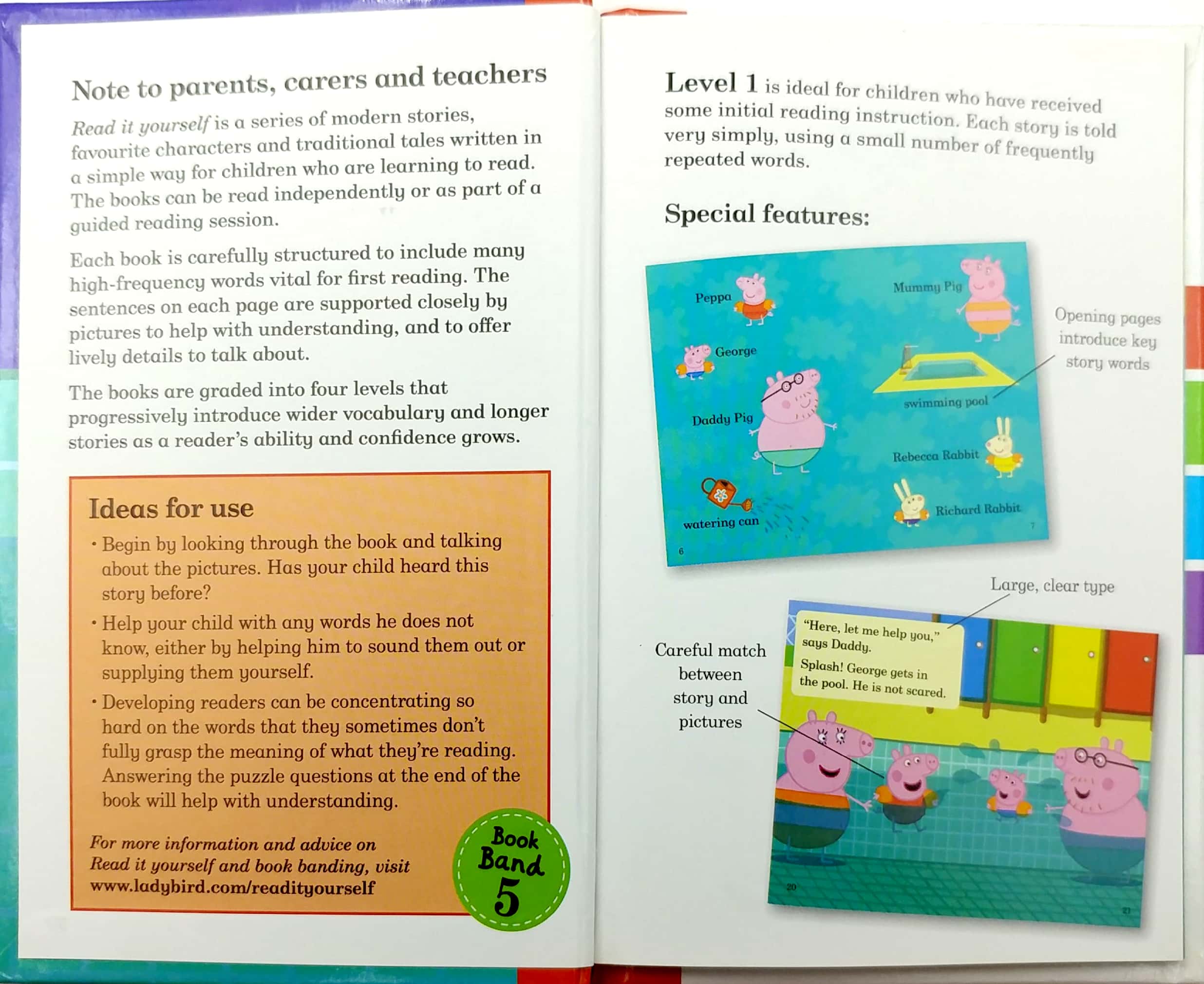 bộ peppa pig: going swimming hb – read it yourself with ladybird level 1