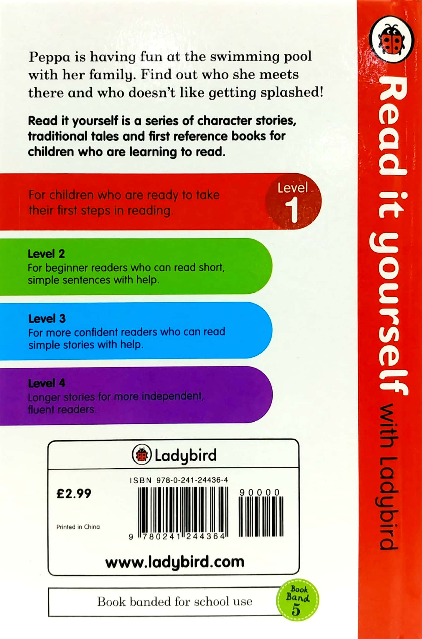 bộ peppa pig: going swimming hb – read it yourself with ladybird level 1