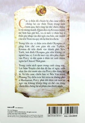 bộ percy jackson và các vị thần trên đỉnh olympus - phần 5: vị thần cuối cùng (tái bản 2022)