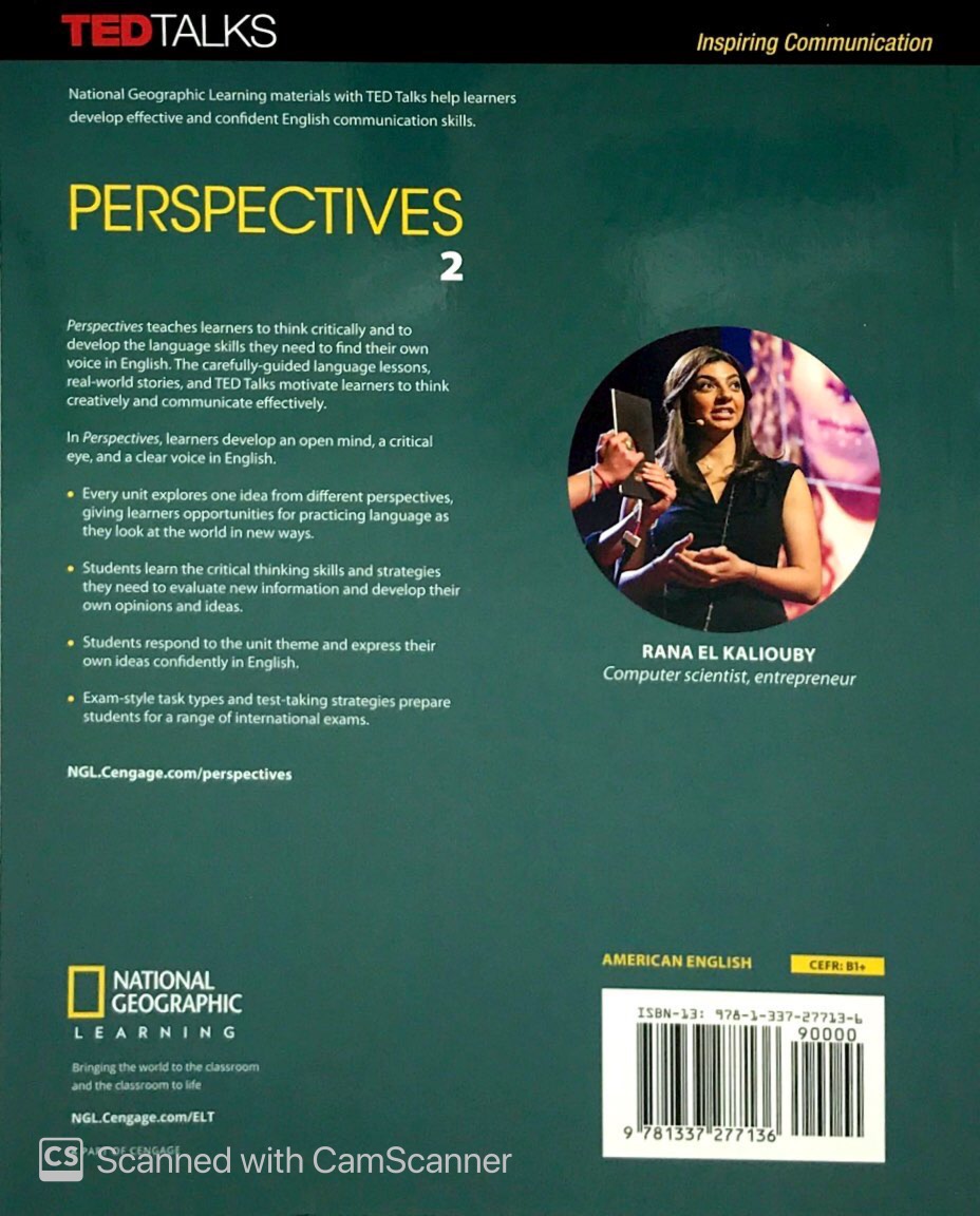 bộ perspectives 2: student book with online workbook package, printed access code