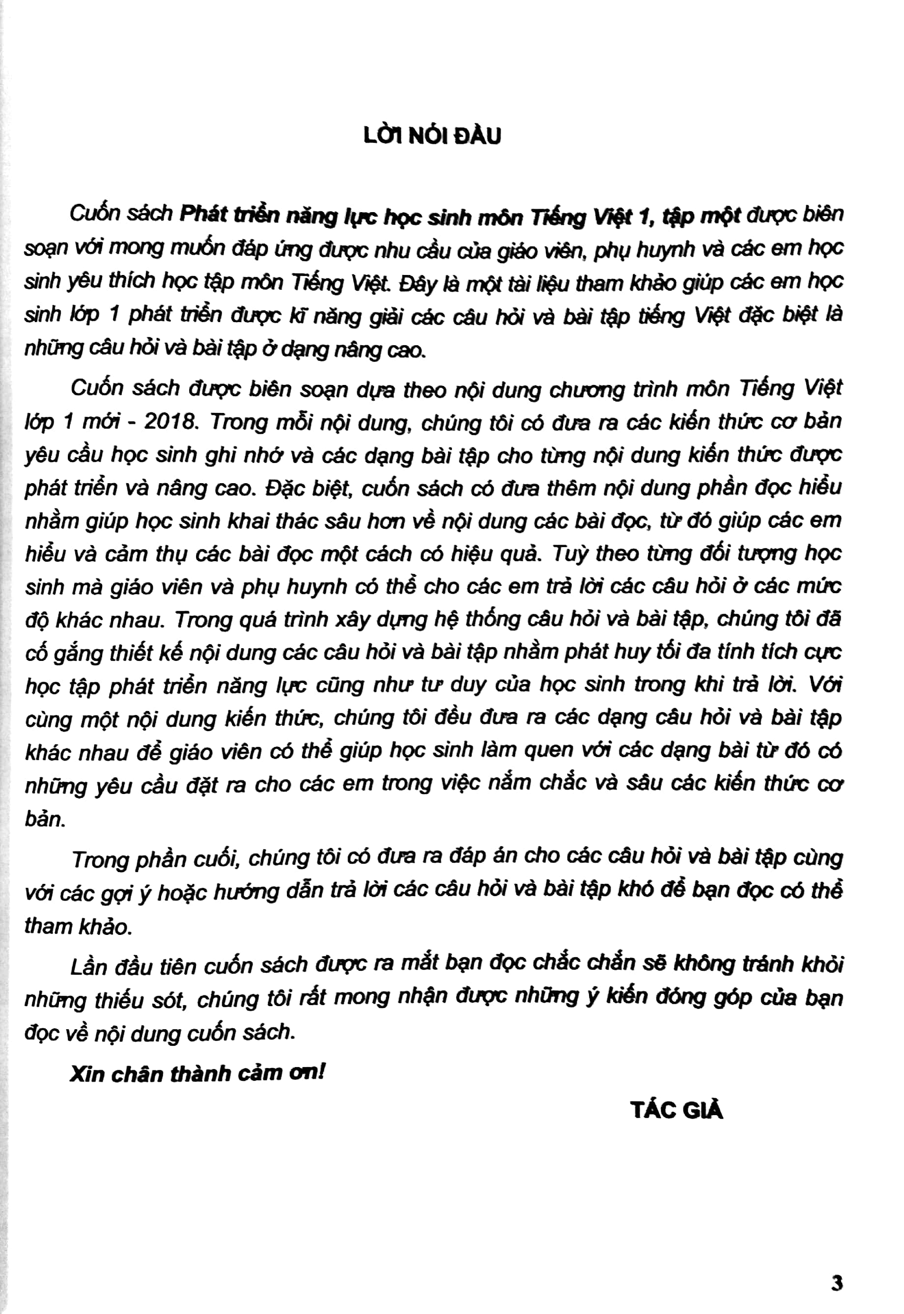 bộ phát triển năng lực học sinh môn tiếng việt lớp 1 - tập 1