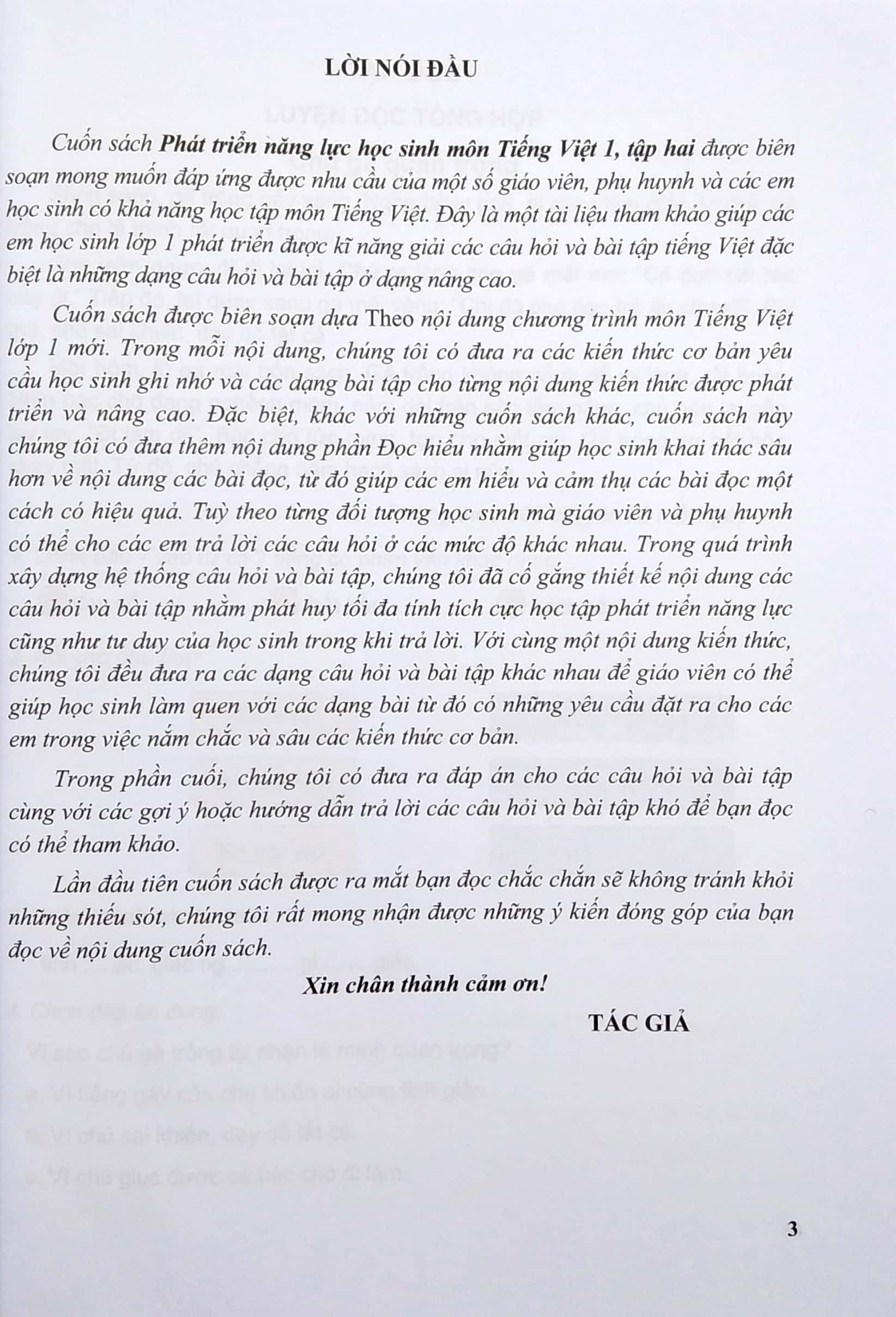 bộ phát triển năng lực học sinh môn tiếng viết lớp 1 - tập 2