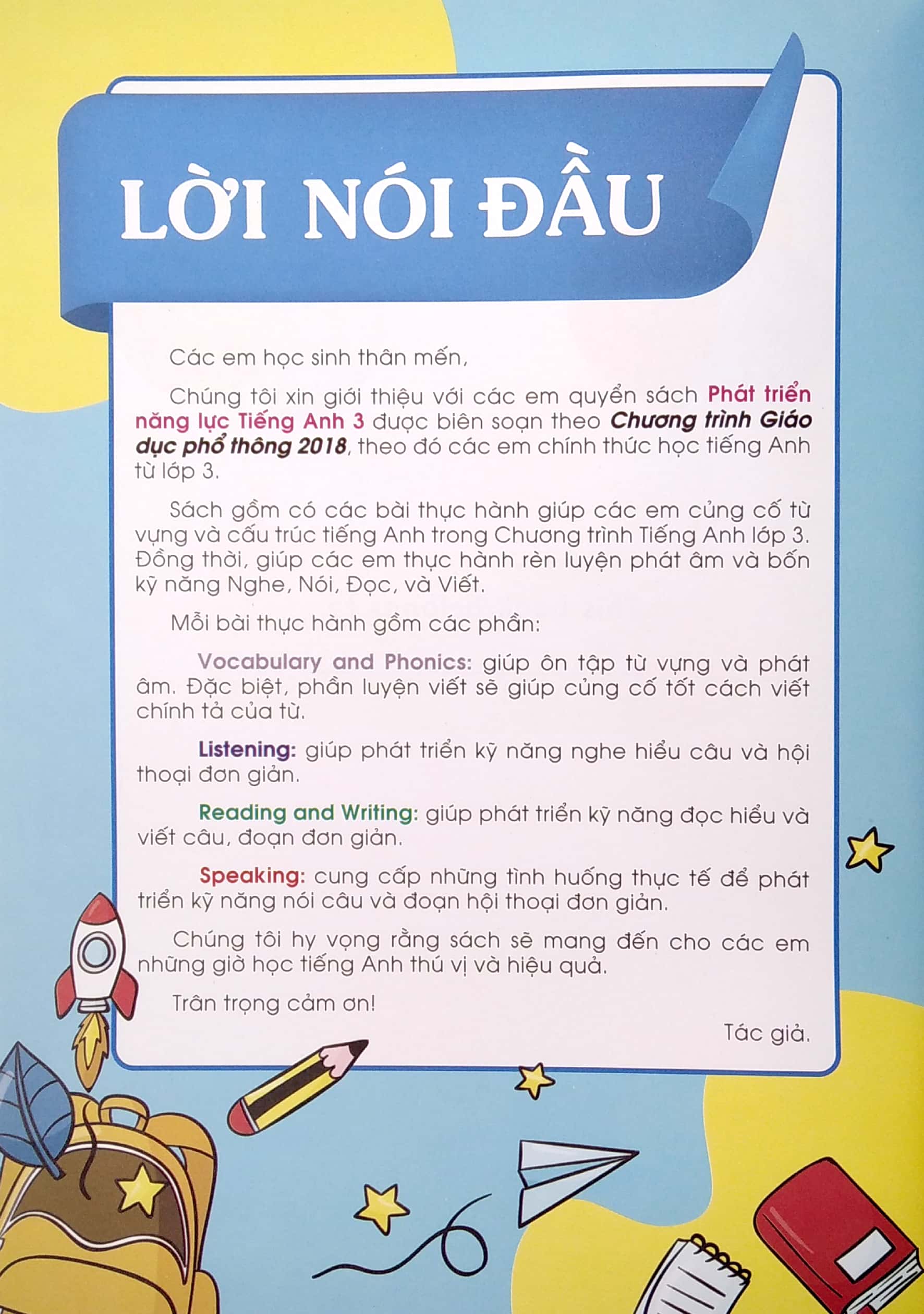 bộ phát triển năng lực tiếng anh 3 - tập 1