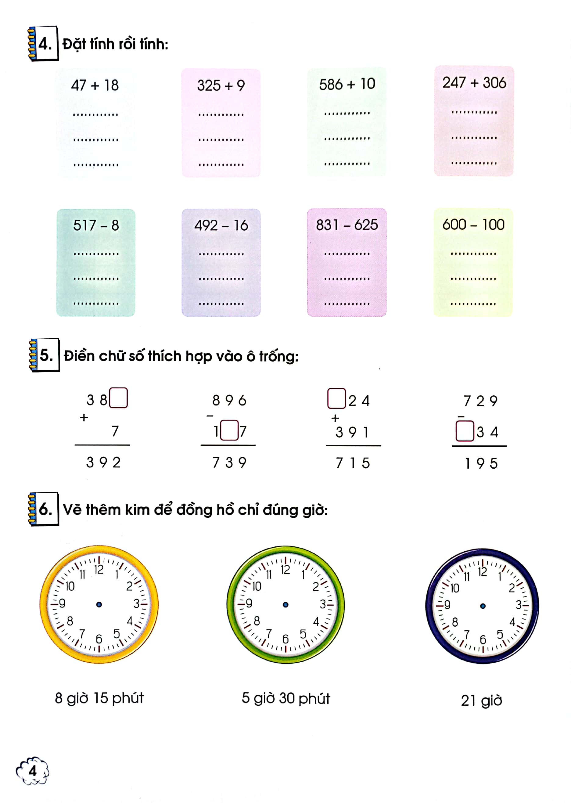 bộ phát triển năng lực toán 3 - tập một