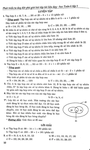 bộ phát triển tư duy đột phá giải bài tập tài liệu dạy - học toán lớp 6 (tập 1)