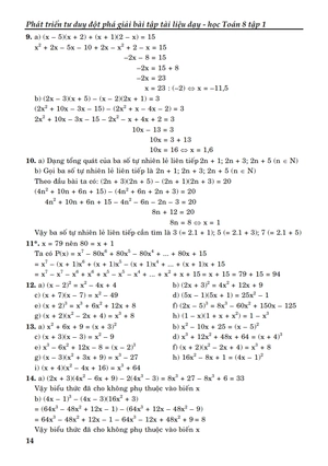bộ phát triển tư duy đột phá giải bài tập tài liệu dạy - học toán lớp 8 (tập 1)