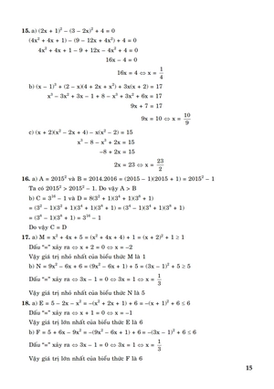bộ phát triển tư duy đột phá giải bài tập tài liệu dạy - học toán lớp 8 (tập 1)
