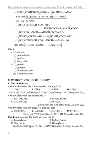 bộ phát triển tư duy sáng tạo giải nhanh bài tập trắc nghiệm hóa học hữu cơ 12 - tập 2