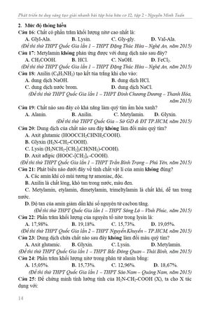 bộ phát triển tư duy sáng tạo giải nhanh bài tập trắc nghiệm hóa học hữu cơ 12 - tập 2