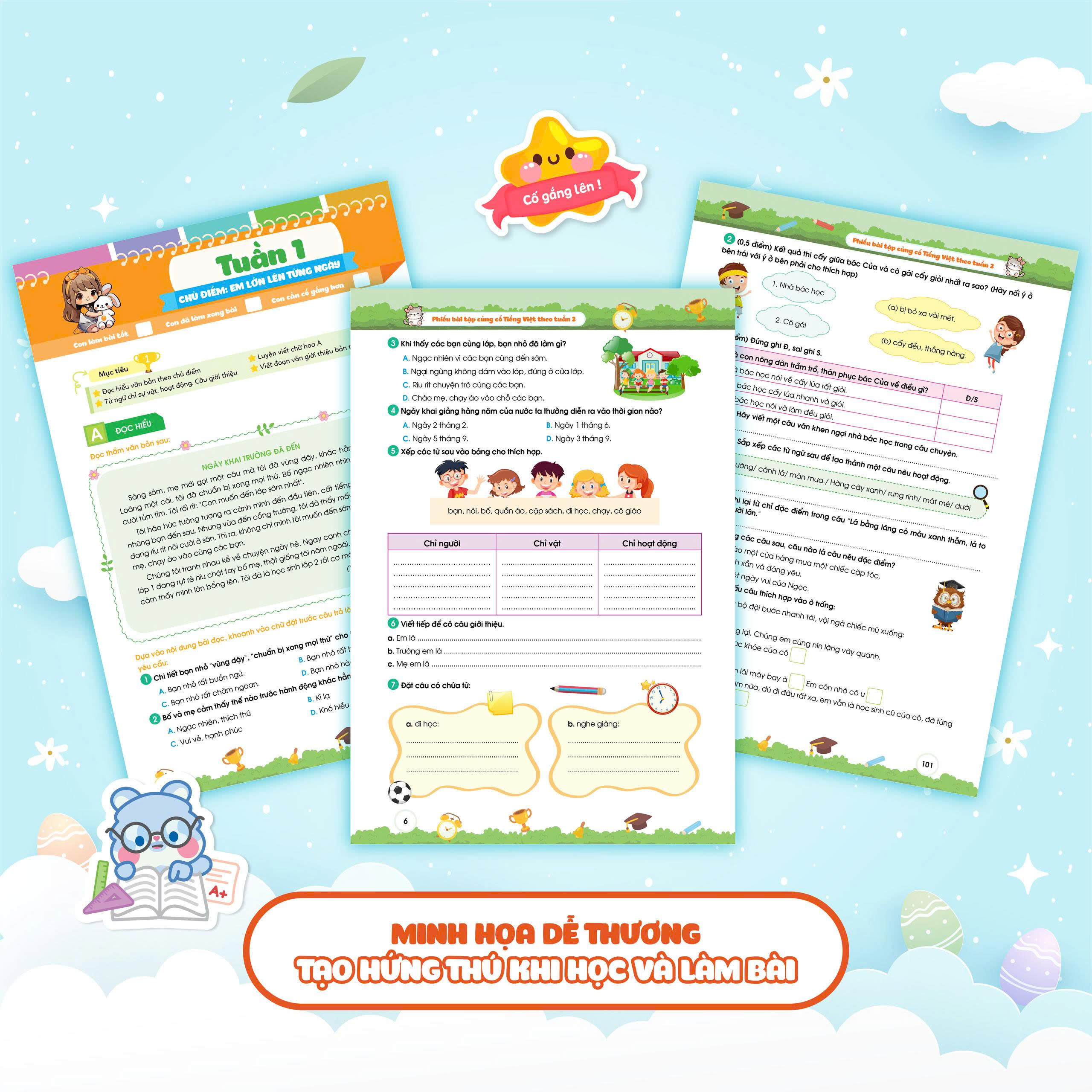 Bộ Phiếu Bài Tập Củng Cố Tiếng Việt Theo Tuần 2