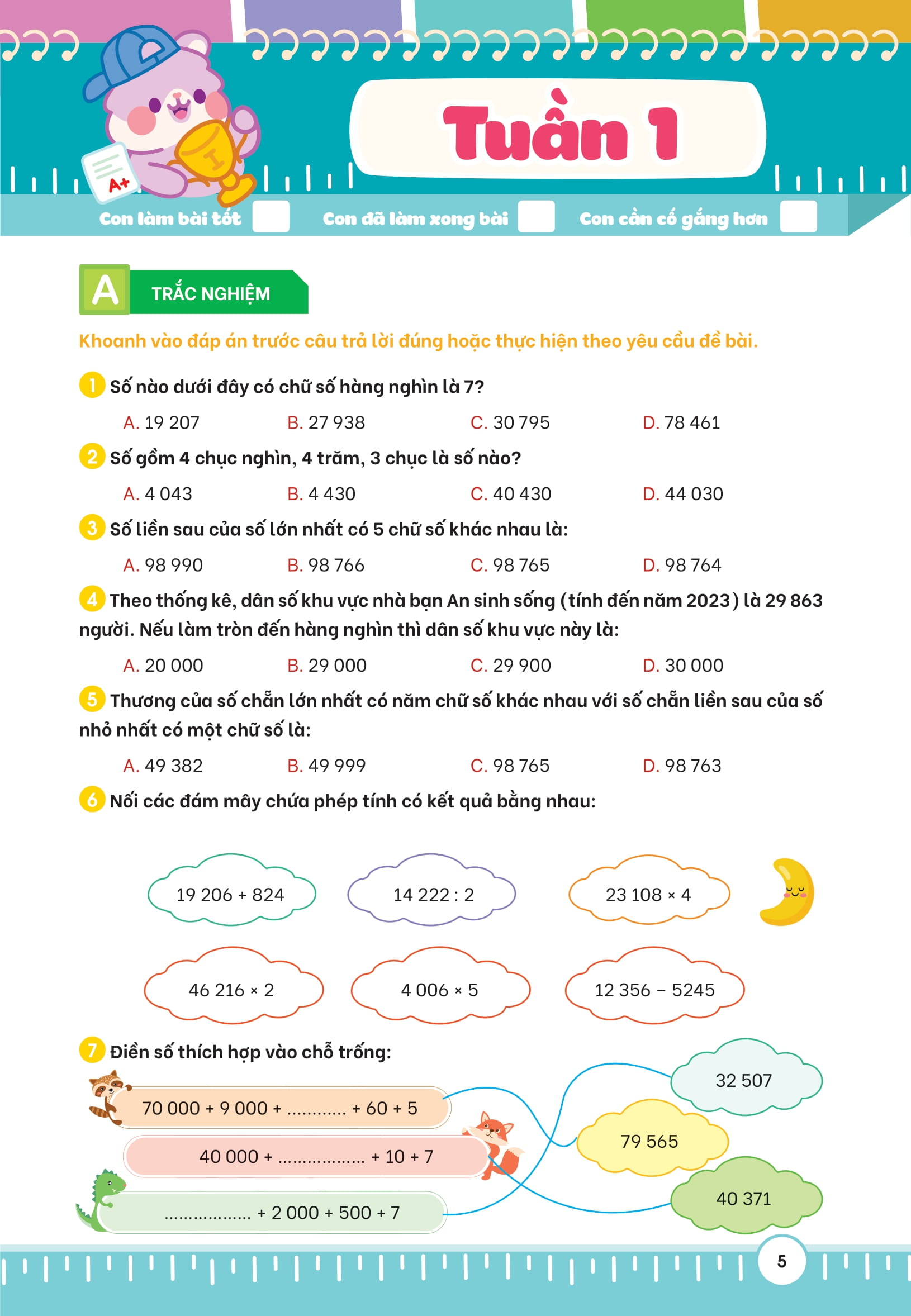 Bộ
						
										
										Phiếu Bài Tập Củng Cố Toán Theo Tuần 4
