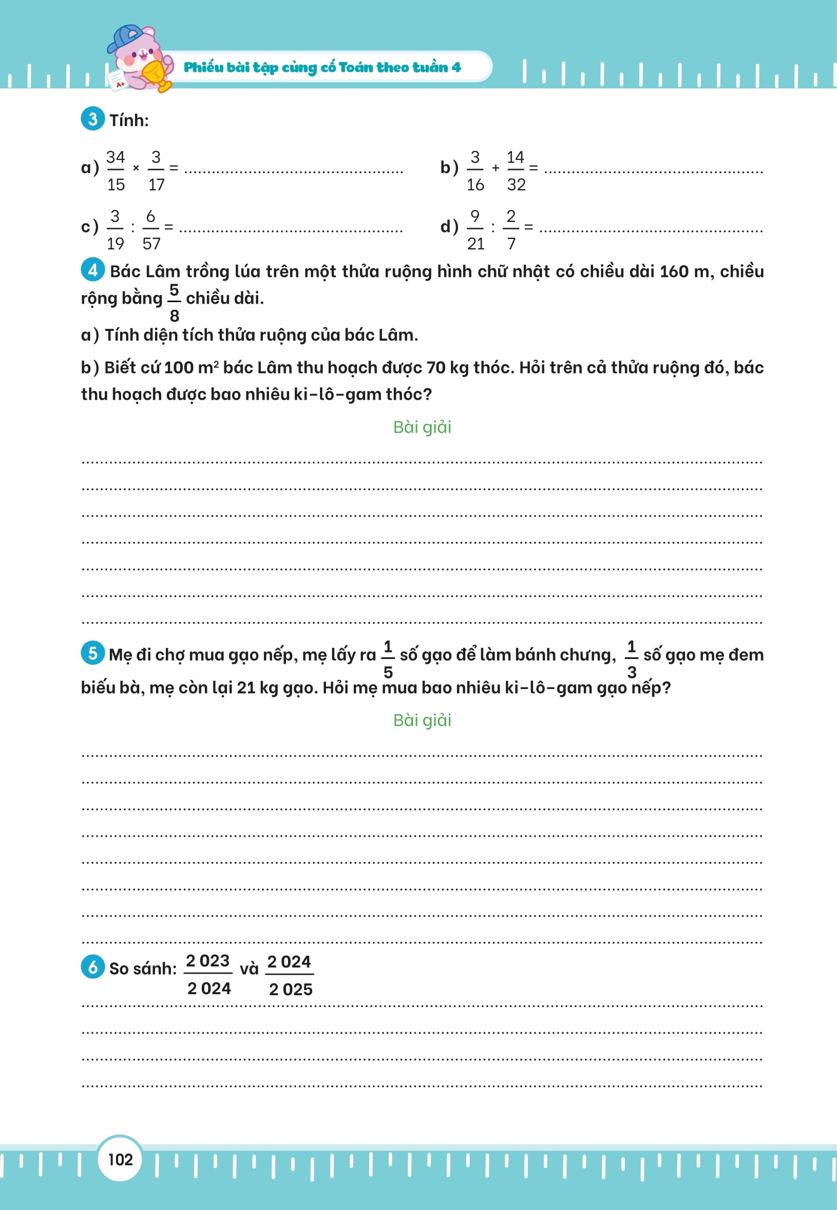 Bộ
						
										
										Phiếu Bài Tập Củng Cố Toán Theo Tuần 4