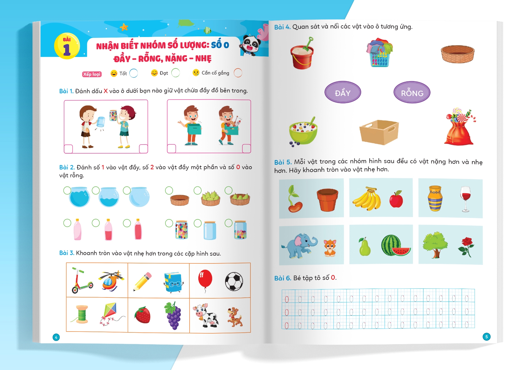 bộ phiếu luyện toán tư duy cùng gấu kiki 1: nhận biết nhóm số lượng