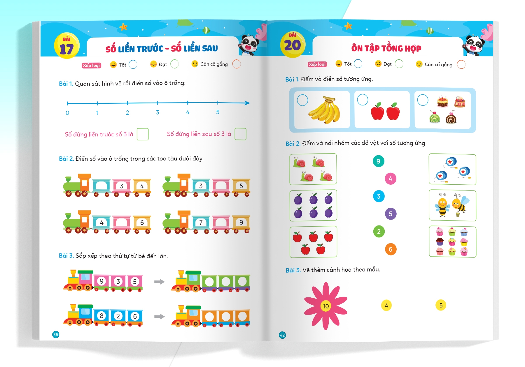 bộ phiếu luyện toán tư duy cùng gấu kiki 1: nhận biết nhóm số lượng