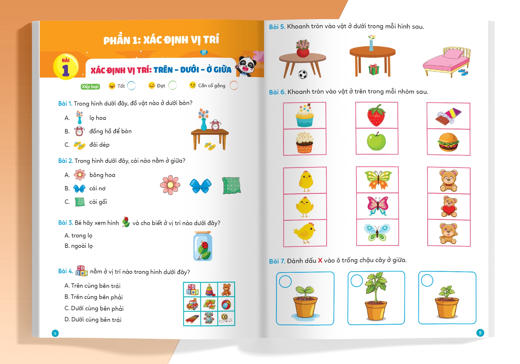 bộ phiếu luyện toán tư duy cùng gấu kiki 3: xác định vị trí - các dạng toán quy luật