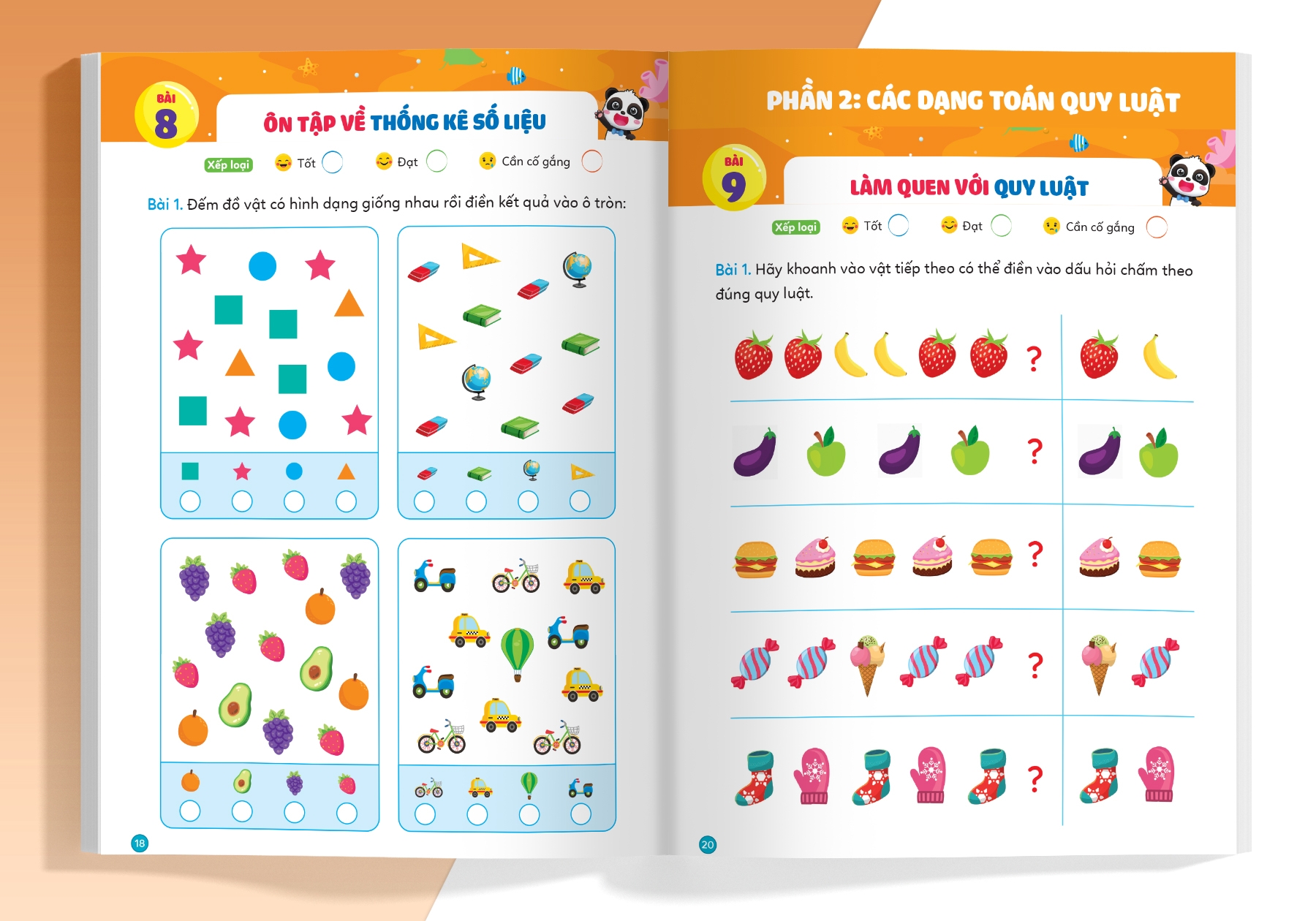 bộ phiếu luyện toán tư duy cùng gấu kiki 3: xác định vị trí - các dạng toán quy luật