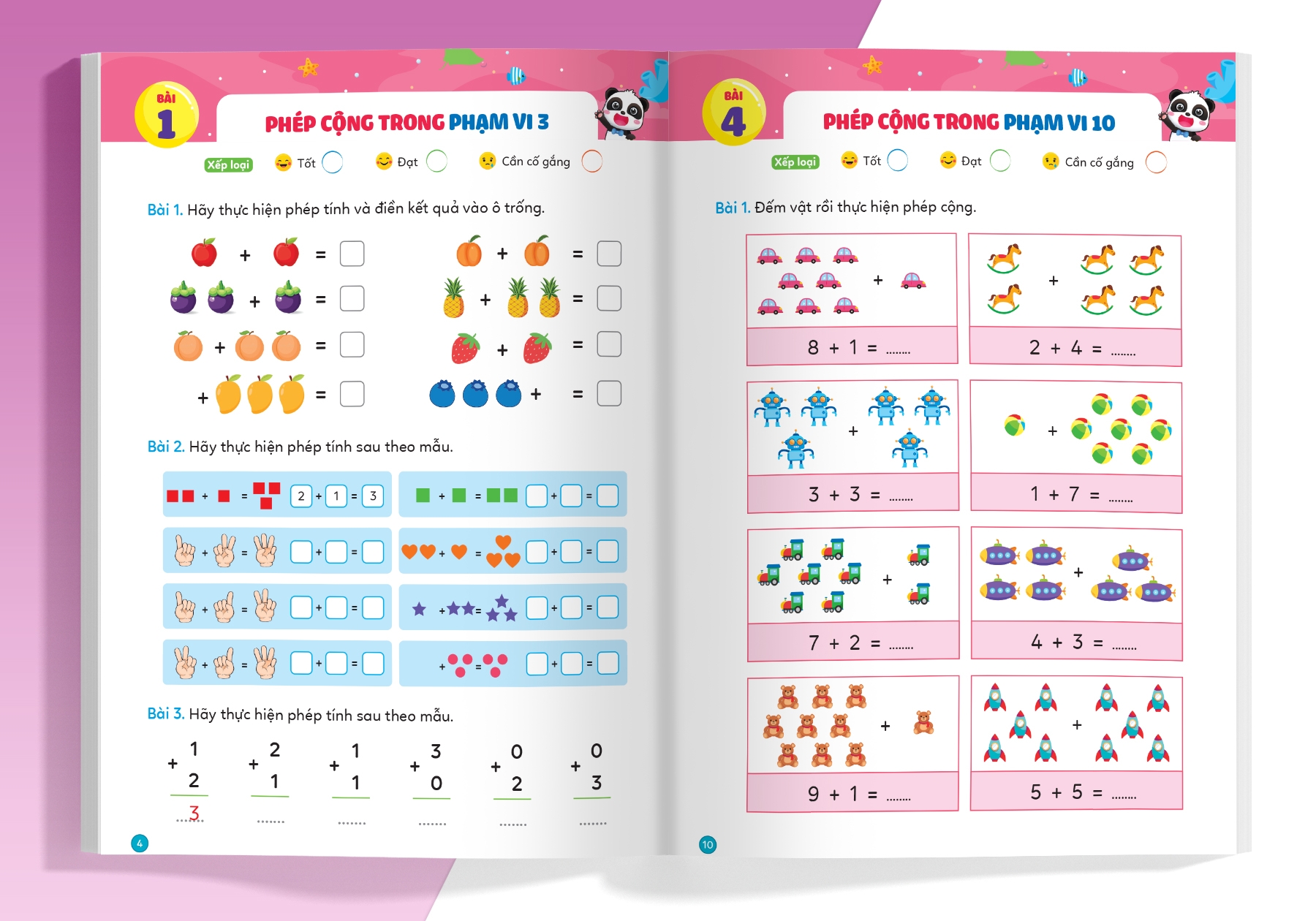 bộ phiếu luyện toán tư duy cùng gấu kiki 5: làm quen với phép tính