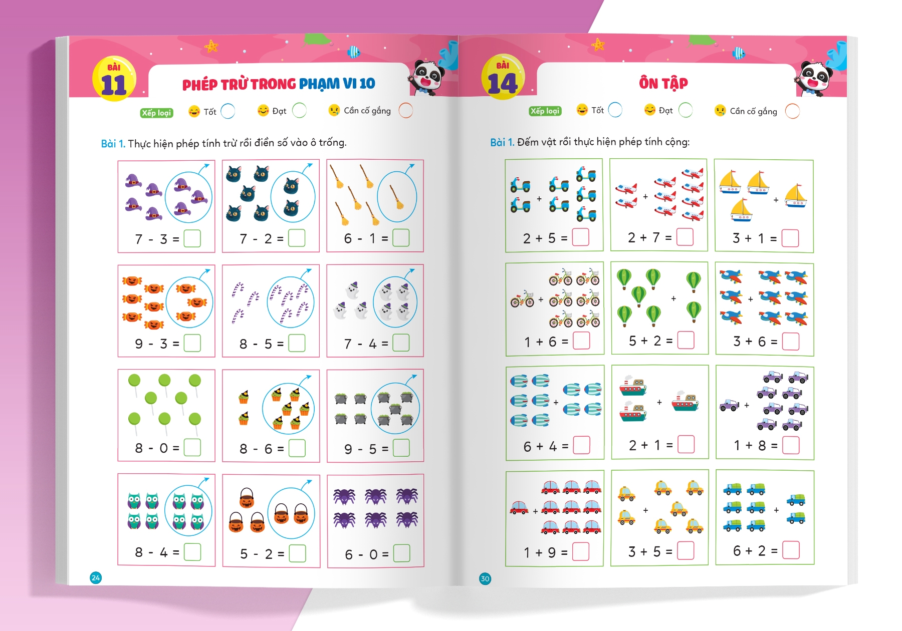 bộ phiếu luyện toán tư duy cùng gấu kiki 5: làm quen với phép tính